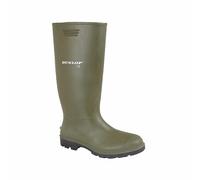 Dunlop Full Length Wellington Boots Wellies Waterproof Rain Black Green 3-13 197