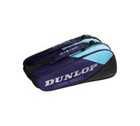 Dunlop FX Performance 12 Racket Bag - Tennis Bag for up to 12 Racquets, Violet/Black/Cyan