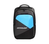 Dunlop FX Performance Padel Backpack - 20L Compact Racket Bag - Black/Gun Metal/Cyan - Lightweight Multi-Sport Design