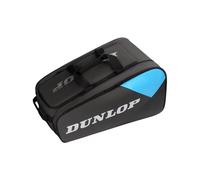DUNLOP FX Team Padel Bag - 2-Compartment Thermal Racket Bag 70L - Black/Gun Metal/Cyan - Lightweight Backpack Design