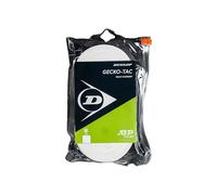 DUNLOP Gecko Tac Tennis Overgrip, White, 30-Pack Reel - High Tack, Long-Lasting Performance, Enhanced Racket Control