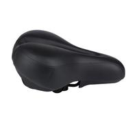 Dunlop Gel Bicycle Saddle - Ergonomic Comfort Saddle for City Bike and E-Bike - Wide Gel Padding with Ventilation Channel - Universal Bicycle Seat - Black