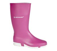 Kids DUNLOP Pink PVC Wellington White PVC Sole