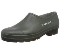 DUNLOP Bicolour - Unisex Safety Clog Easy Slip-on Short Protective Shoes, Dark Green, CE Rated Waterproof and Chemical Resistant PVC Work Wellies for Outdoor, Gardening and Farm Work - EU45, UK10.5