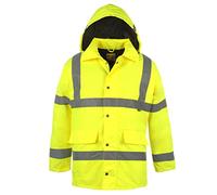 Dunlop Hi Vis Parka Mens Yellow Small