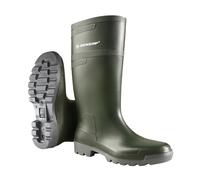 DUNLOP Hobby Retail - Unisex Knee High Comfortable Waterproof Rain Boots, Dark Green, Chemical Resistant PVC Wellies for Outdoor, Gardening and Farm Work - EU41, UK7