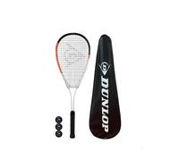 Dunlop Hyper Tour Squash Racket, Protective Cover & 3 Squash Balls