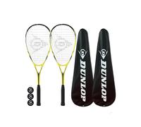 DUNLOP Hypermax Lite Squash Racket Twin Set, includes Covers & 3 Squash Balls