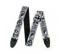 Jim Dunlop ILD04 Dunlop Strap - ILOVEDUST Skulls Strap, Black/White,5cm