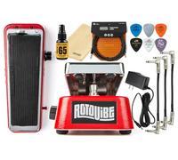 Dunlop JD4S Rotovibe Chorus/Vibrato Guitar Effects Pedal with Tonebird MXR Cable, Dunlop Plush Cloth, Polish, Patch Cable Bundle