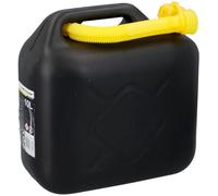 Dunlop Jerry Can 10L - Water and Petrol Can - UN-Certified for Dangerous Liquids - with Jerry Can Spout - Black/Yellow