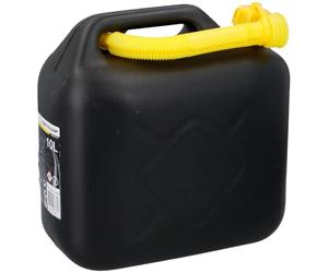Dunlop Jerry Can 10L - Water and Petrol Can - UN-Certified for Dangerous Liquids - with Jerry Can Spout - Black/Yellow
