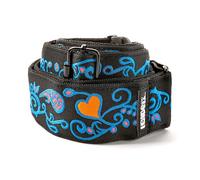 Dunlop Jimi Hendrix™ Blacklight Monterey Blue Jacquard UV Light Guitar and Bass Strap (JH24)