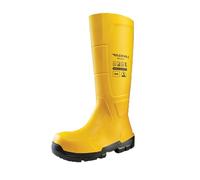 Dunlop JobGUARD ESD Wellington Boot - Unisex, Lightweight and Waterproof, Slip Resistant Work Wellies with Steel Toe Cap, Acifort, Yellow/Black - EU37, UK4