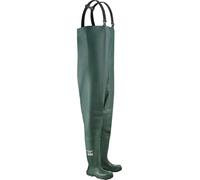 DUNLOP JobGUARD Full Safety Chest Wader - Unisex, Lightweight with Snug-fit, Chemical and Slip Resistant Work Waders, Acifort, Heritage Green - EU46, UK11