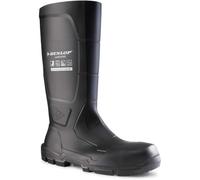 Dunlop Work Boots JobGUARD - Unisex Waterproof S5 Safety PVC Wellies, Steel Toe Black UK10.5