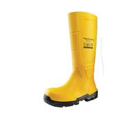 DUNLOP JobGUARD S5 Wellington Boot - Unisex, Waterproof and Lightweight, Snug-fit Work Wellies with Slip Resistant Outsole, Acifort, Yellow/Black - EU43, UK9