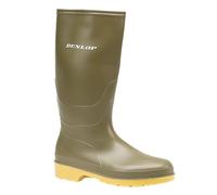 Dunlop Kids Wellys Boys Girls Unisex Green Wellies Rain Wellingtons Waterproof