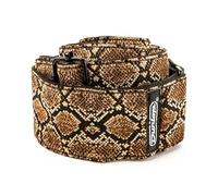 DUNLOP King Cobra Jacquard Guitar and Bass Strap Flat Beam Design Low Voltage Spring Black Orange (D6726)