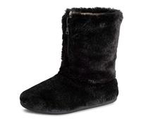 Dunlop Ladies Bootie Slippers Soft Warm Cosy Faux Fur Lined Sparkly Winter Ankle Boots (Black Z, UK Footwear Size System, Adult, Women, Numeric, Medium, 5)