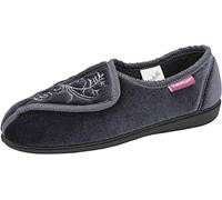 Dunlop Ladies Famous Bluebell Machine Washable Touch & Close Slippers (4 UK, Grey)