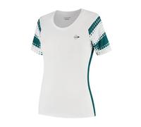 DUNLOP Ladies Game Tee 3 - White/Shaded Spruce | Performance Tennis/Padel T-Shirt
