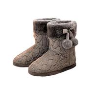 DUNLOP Ladies Slipper Boots LS140F-L Grey 7/8