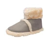 DUNLOP Ladies Slippers Comfortable Ankle Booties Slippers Memory Foam Boots (Grey Ava, UK Footwear Size System, Adult, Women, Numeric Range, Medium, 3, 4)