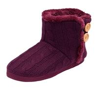 DUNLOP Ladies Slippers Comfortable Booties Ladies Quality Ankle Slippers Memory Foam Boots