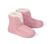 Dunlop Ladies Slippers Comfortable Booties Ladies Quality Ankle Slippers Memory Foam Boots Indoor Outdoor with Non Slip Sole (Mia Pink, UK Footwear Size System, Adult, Women, Numeric, Medium, 6)
