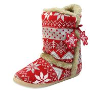Dunlop Ladies Slippers Nordic Slippers Girls Comfy Warm Faux Fur Slipper Memory Foam Boot Slippers Women Bootie Scandinavian Slouch Bootees Fluffy Slippers House Shoes Womens Boot Slippers