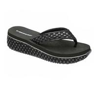 DUNLOP Ladies Toe Post Low Wedge Flip Flops Raffia Beach Summer Sandals Shoes Size 3-8