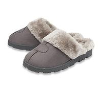 DUNLOP Ladies Womens House Slippers Mules Cosy Faux Fur Memory Foam Sizes 3-8