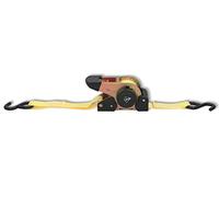 Dunlop Lashing Strap with Ratchet - Lashing Strap 4 Metres - Max. 500 kg - Automatic Reel System - Nylon - Yellow/Black