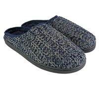 Dunlop 'Lee' Men's Fleece Lined Mule Slippers (Navy, uk_footwear_size_system, adult, men, numeric, medium, numeric_12)