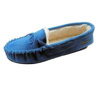 DUNLOP LS152NC-6 BETH Ladies Moccasin Slippers, Midnight, 6 UK