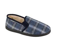Dunlop Mens Martyn Twin Gusset Slip On Thermal Carpet Slippers With Warm Fleecy Lining Navy 10 UK