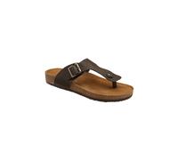 Dunlop Men's 'Amit' Leather Toe-Post Sandals in Dark Brown | Size: 10 Dunlop Dark Brown 10