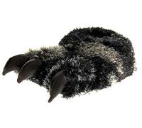 Dunlop Mens Black Faux Fur Monster Claws Novelty Slippers UK 10-11 (L)