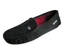 DUNLOP Mens Boris Moccasin Slippers Tartan Lining Black size 7 UK