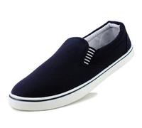 DUNLOP Mens Canvas Shoes Slip On Boat Deck Yachting Summer Plimsoll Casual Pumps Trainers (Navy, UK Footwear Size System, Adult, Men, Numeric, Medium, 8)