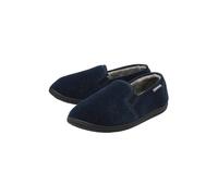 Dunlop Men's Corduroy Full Slippers Navy Plush Lined Comfort UK 6-13 | Size: 9 Dunlop Navy 9