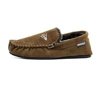 DUNLOP Mens Famous GEORGE Moccasin Loafers Faux Sheepskin Fur Slippers with Rubber Sole