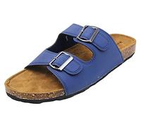 DUNLOP Mens Faux Leather Strappy Casual Slip On Lightweight Summer Sandals