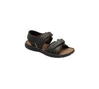 Dunlop Men's 'Fergus' Leather Two-Strap Sandals in Brown | Size: 11 Dunlop Brown 11