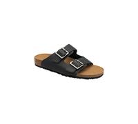 Dunlop Men's 'Fletcher' Leather Mule Sandals in Black | Size: 9 Dunlop Black 9