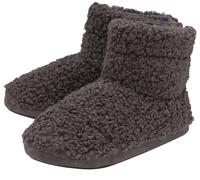 Dunlop Mens Furry Sherpa Memory Foam Slipper Boots (6 Sizes) - 10 - Charcoal
