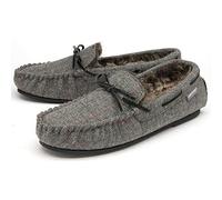 DUNLOP Mens Herringbone Moccasin - Grey - UK 9