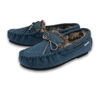 Dunlop Mens Herringbone Moccasin - Navy - UK 8