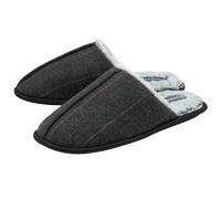 DUNLOP Mens Herringbone Mule Slippers - Charcoal - UK 10